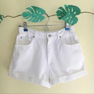 Banana Republic White High Waisted Shorts